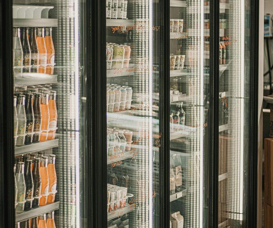 multi-layer tempered glass freezer door