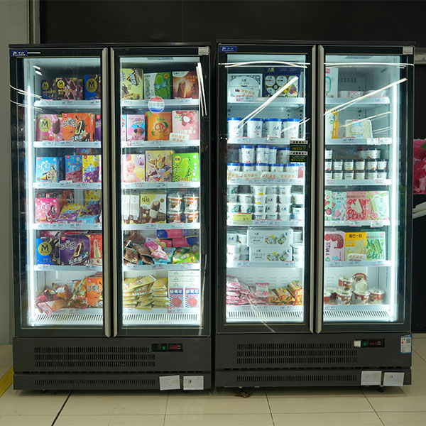 large drinks fridge glass door