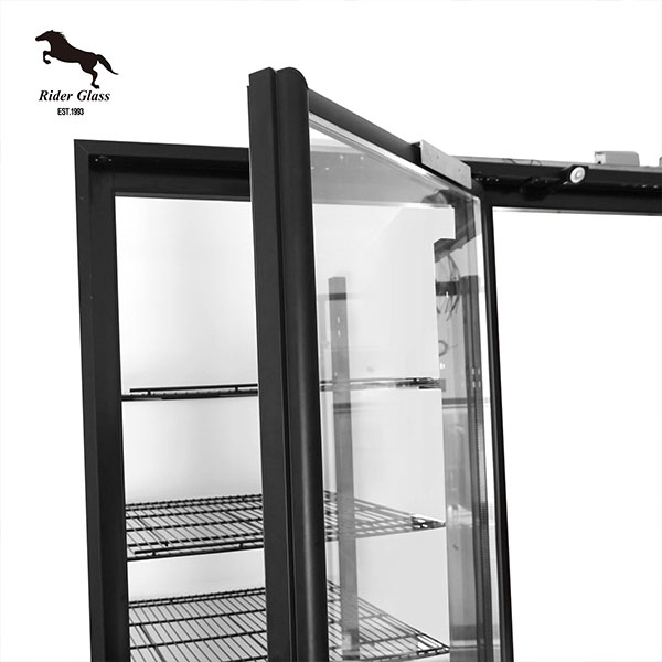 vertical freezer glass door